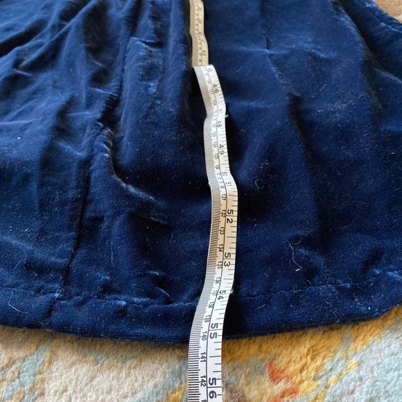 April Cornell Jewell Collection Midnight Blue Velvet Dress Sz M Embroidered - Picture 8 of 13